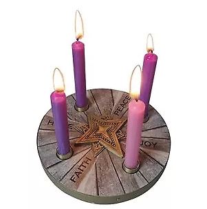 Hope, Peace, Faith, Joy Mini Advent Wreath