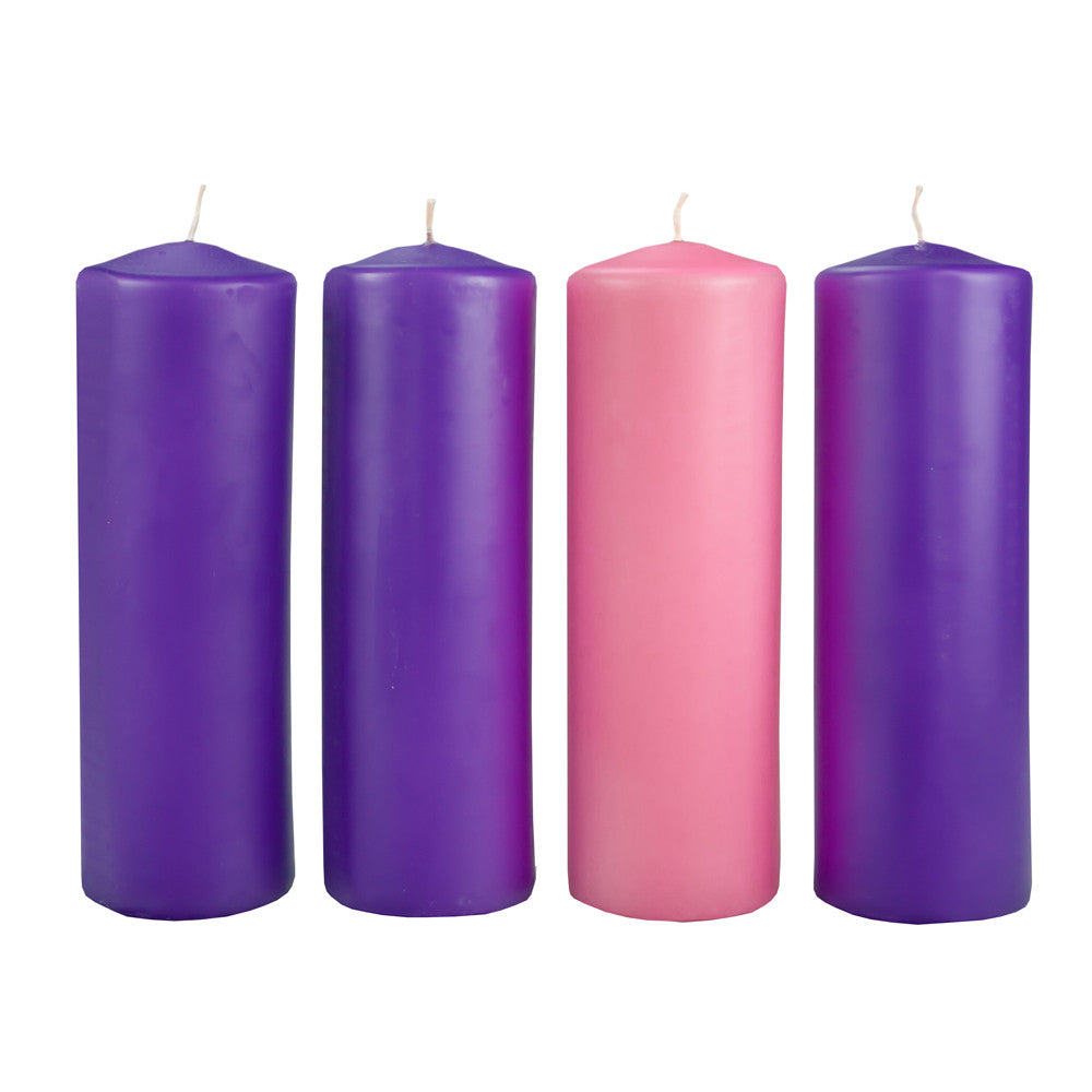 9" Advent Pillar Candle Set