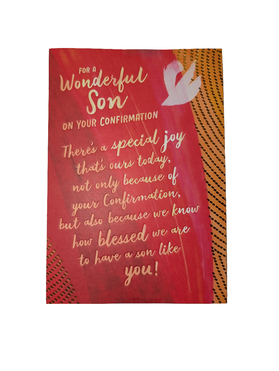 For a Wonderful Son on Your Confirmation Greeting Card