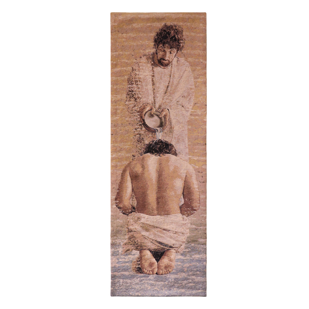 Baptism of the Lord Woven Tapestry - Artist John Nava