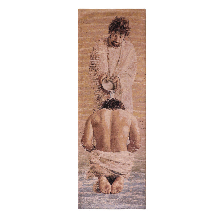 Baptism of Our Lord Woven Tapestry - Artist John Nava