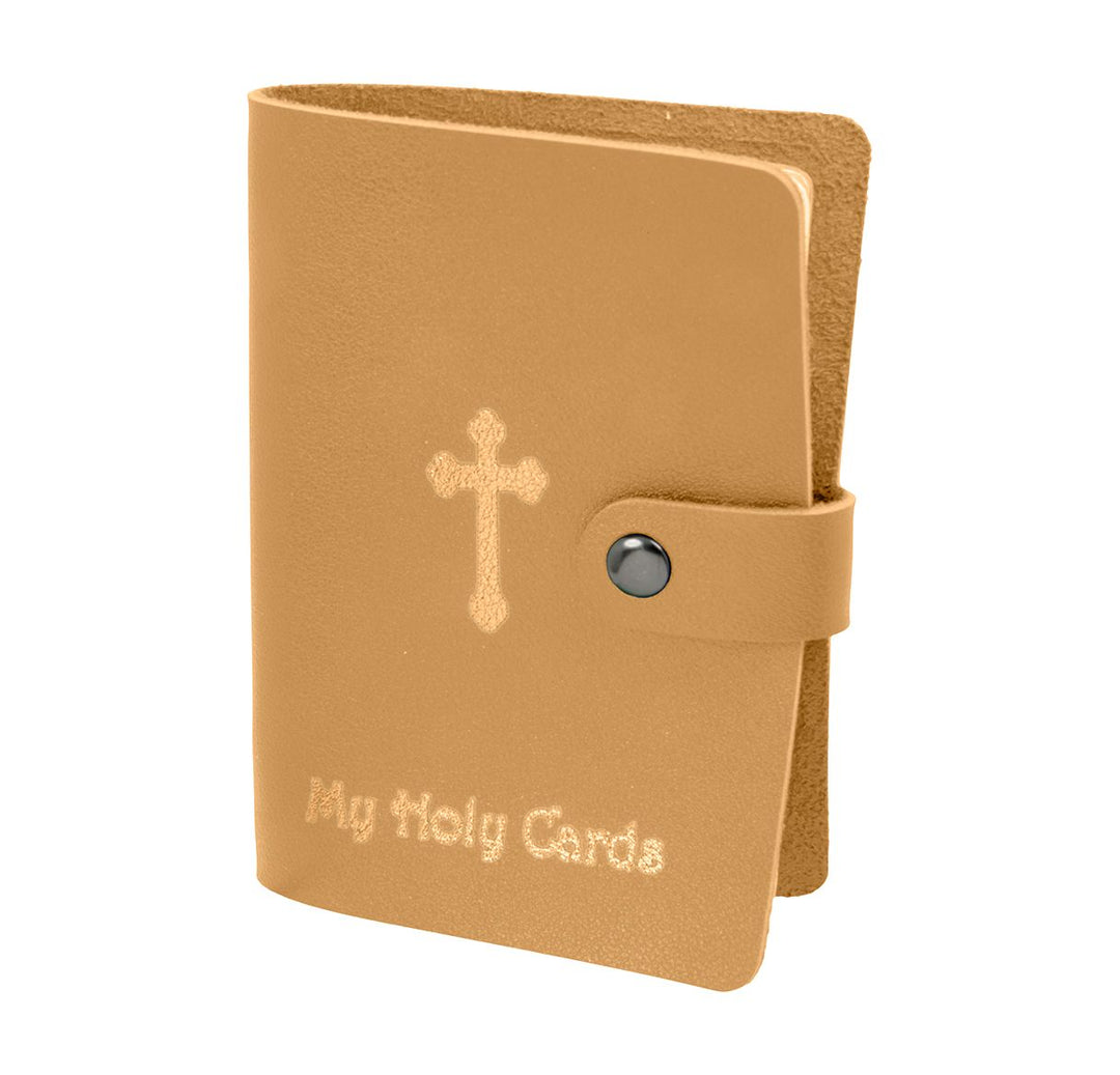 Tan Leatherette Card Holder