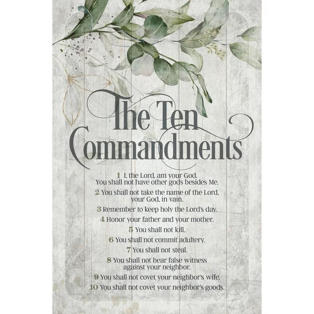 The 10 Commandments Plaque