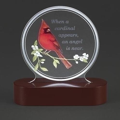 LED Cardinal Acrylic Tabletop Plaque