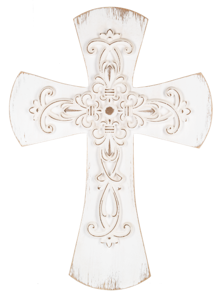 Carved Medallion Wall Cross