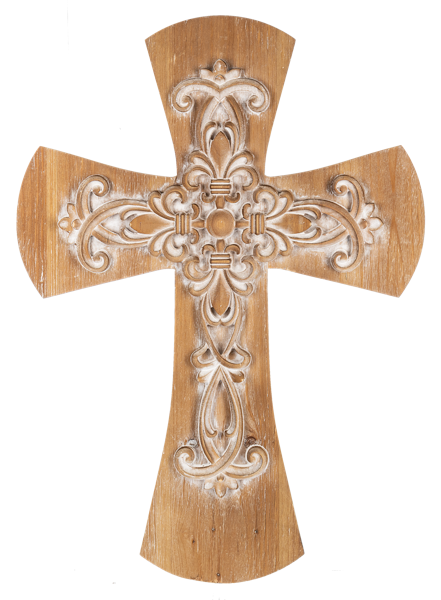 Carved Medallion Wall Cross