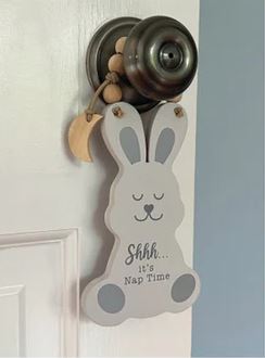 God Hears Me Bunny Door Hanger