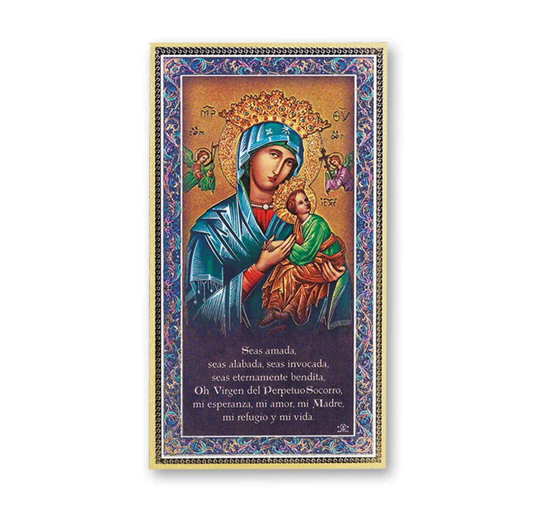 Mother of Perpetual Help Plaque with Prayer in Spanish