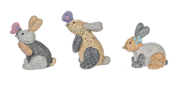 Pebble Bunny Charms