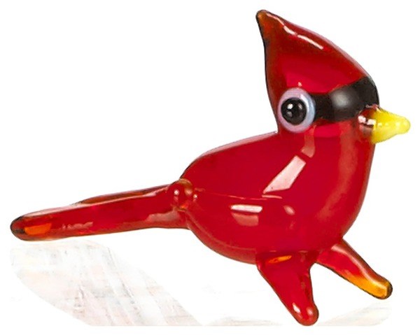 Mini Red Cardinal Glass Figurine