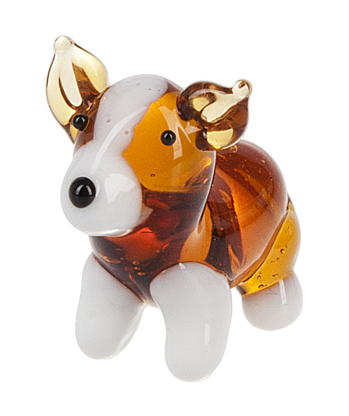 .75" Miniature World Glass Corgi