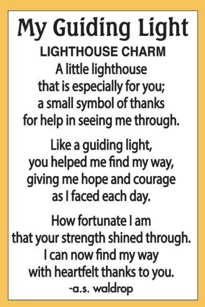 My Guiding Light - Lighthouse Charm