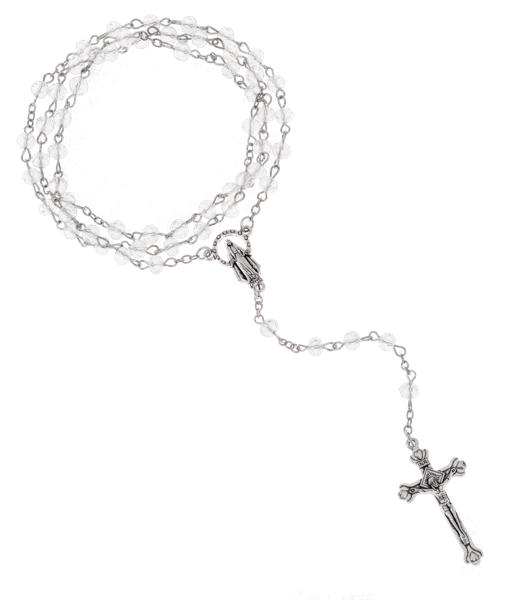 Confirmation Rosary in Velvet Bag