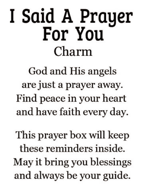 I Said A Prayer For You - Prayer Box Charm