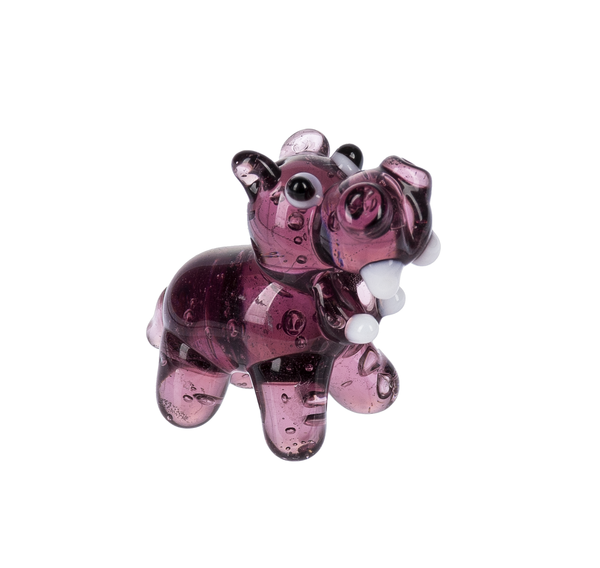 Mini Hippo Glass Figurine