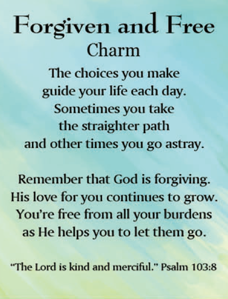1" Forgiven and Free Charms