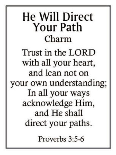 1.25" He Will Direct Your Path Charms