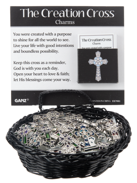 1.25" Stain Glass Cross Charms