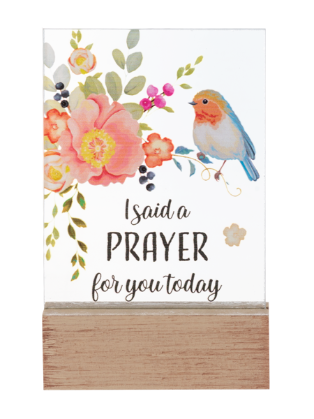 Bird Glass Block Talk - I Said a Prayer for You Today