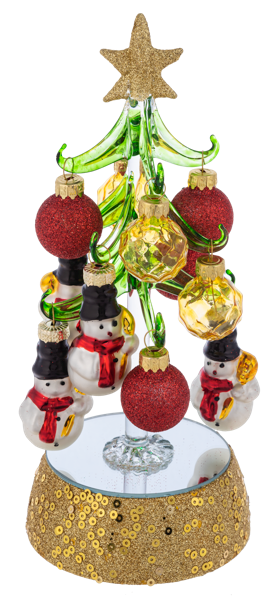 Light Up Christmas Tree with Ornaments - Snowmen