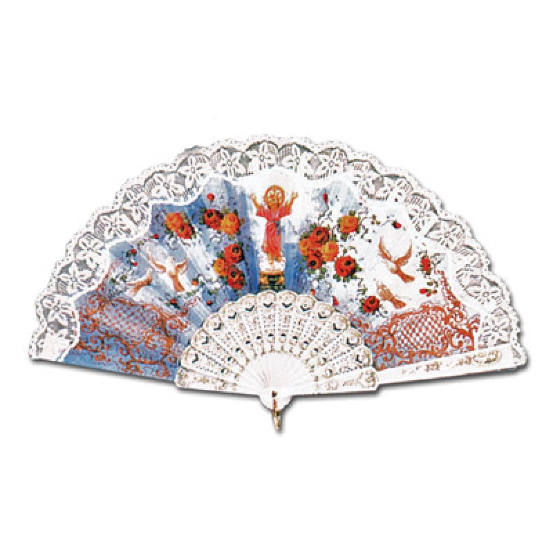 19" Divino Nino Lace Spanish Fan