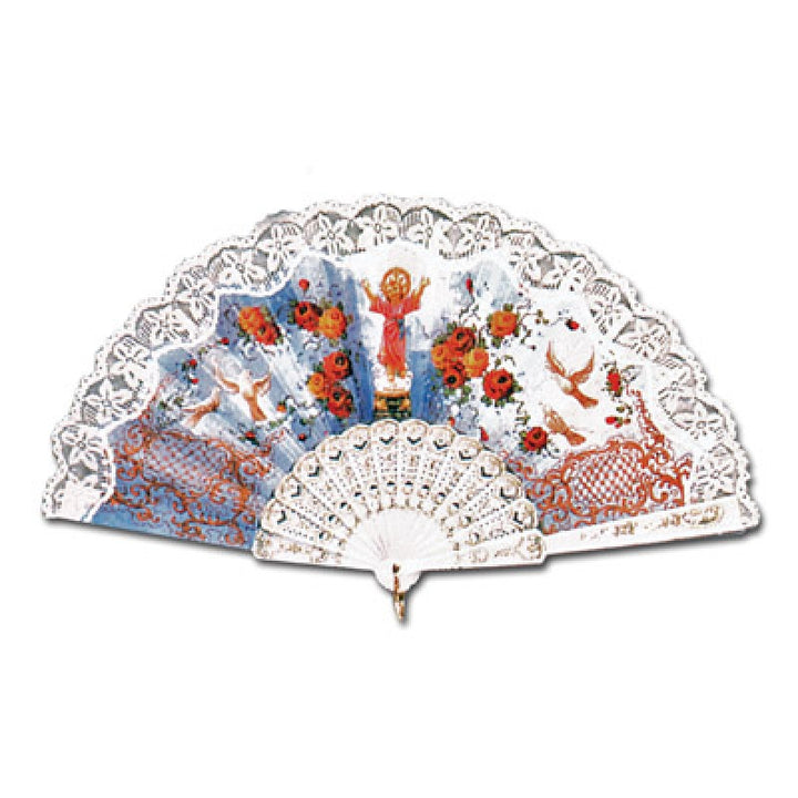 19" Divino Nino Lace Spanish Fan
