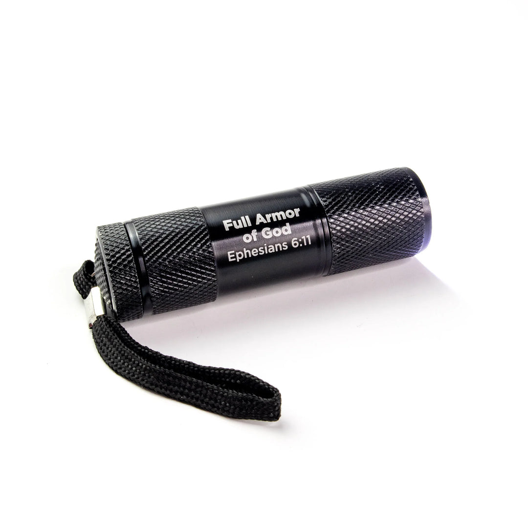 LED Black Scripture Flashlight - Full Armor of God