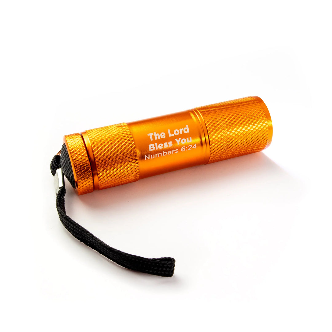 LED Orange Scripture Flashlight - The Lord Bless You