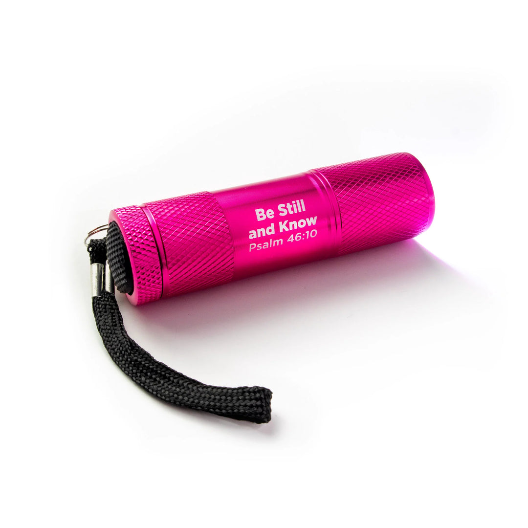 LED Pink Scripture Flashlight - Be Still and Know