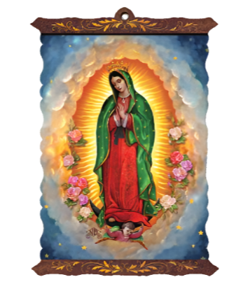 10.75" Our Lady of Guadalupe Scroll Plaque