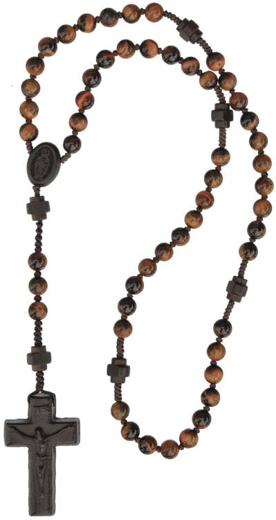 Jujube Wood & Genuine Tigereye Rosary