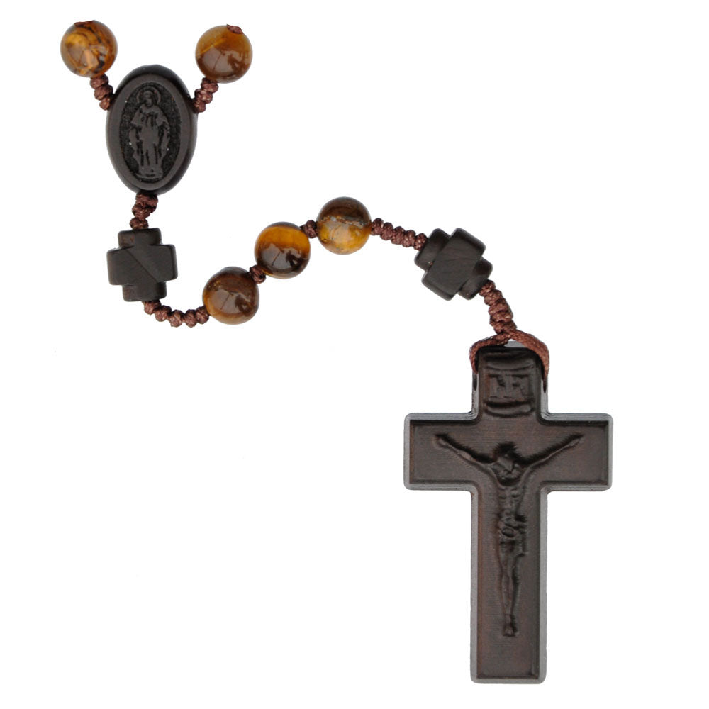 Jujube Wood & Genuine Tigereye Rosary