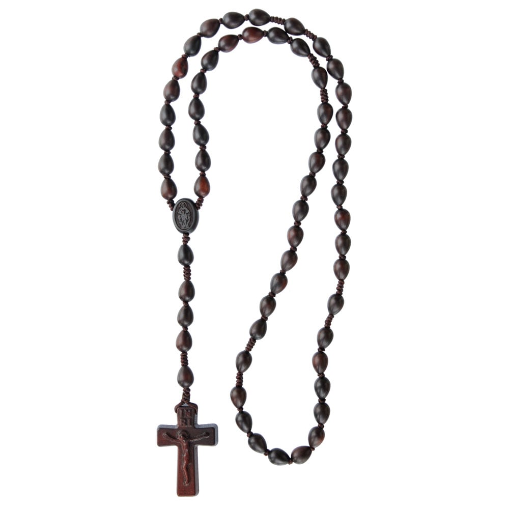 Jujube Wood Teardrop Rosary