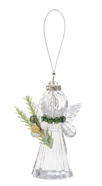 Teeny Mistletoe Angel Ornament