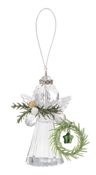 Teeny Mistletoe Angel Ornament