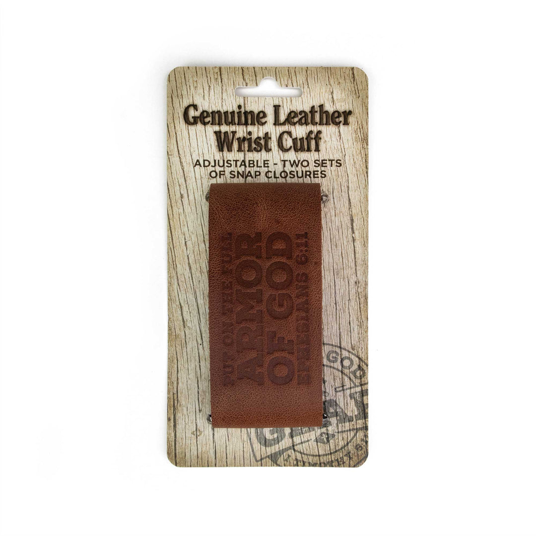 Leather Wrist Cuff – Armor of God, Ephesians 6:11