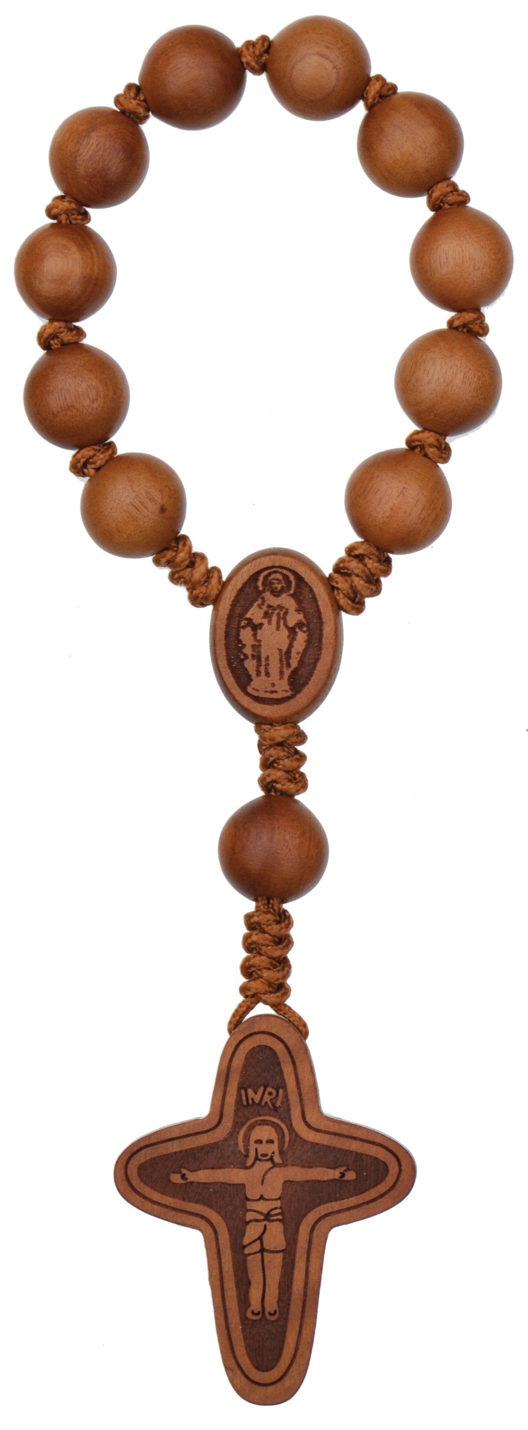 Light Jujube Wood One Decade Rosary