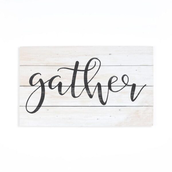 Gather Pallet Plaque