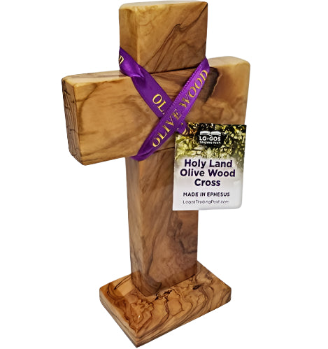 7" Olive Wood Standing Cross