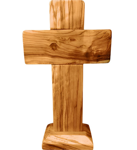 7" Olive Wood Standing Cross