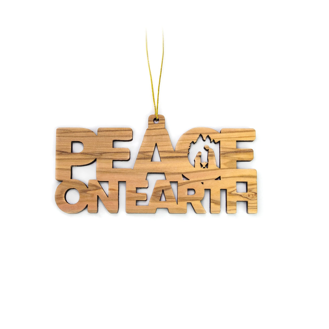 Peace On Earth With Nativity - 2D Christmas Ornament