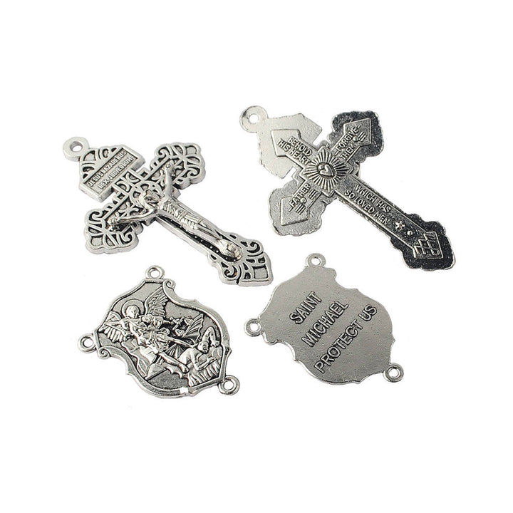 8mm Mother of Pearl St. Michael Rosary