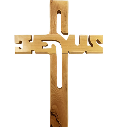 8" Olive Wood Jesus Wall Cross