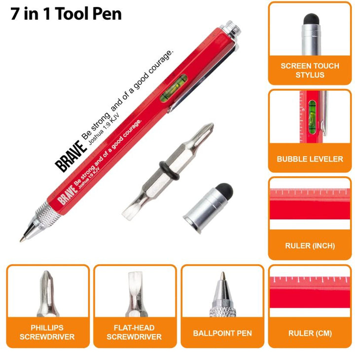 Brave 7 in 1 Multitool Pen