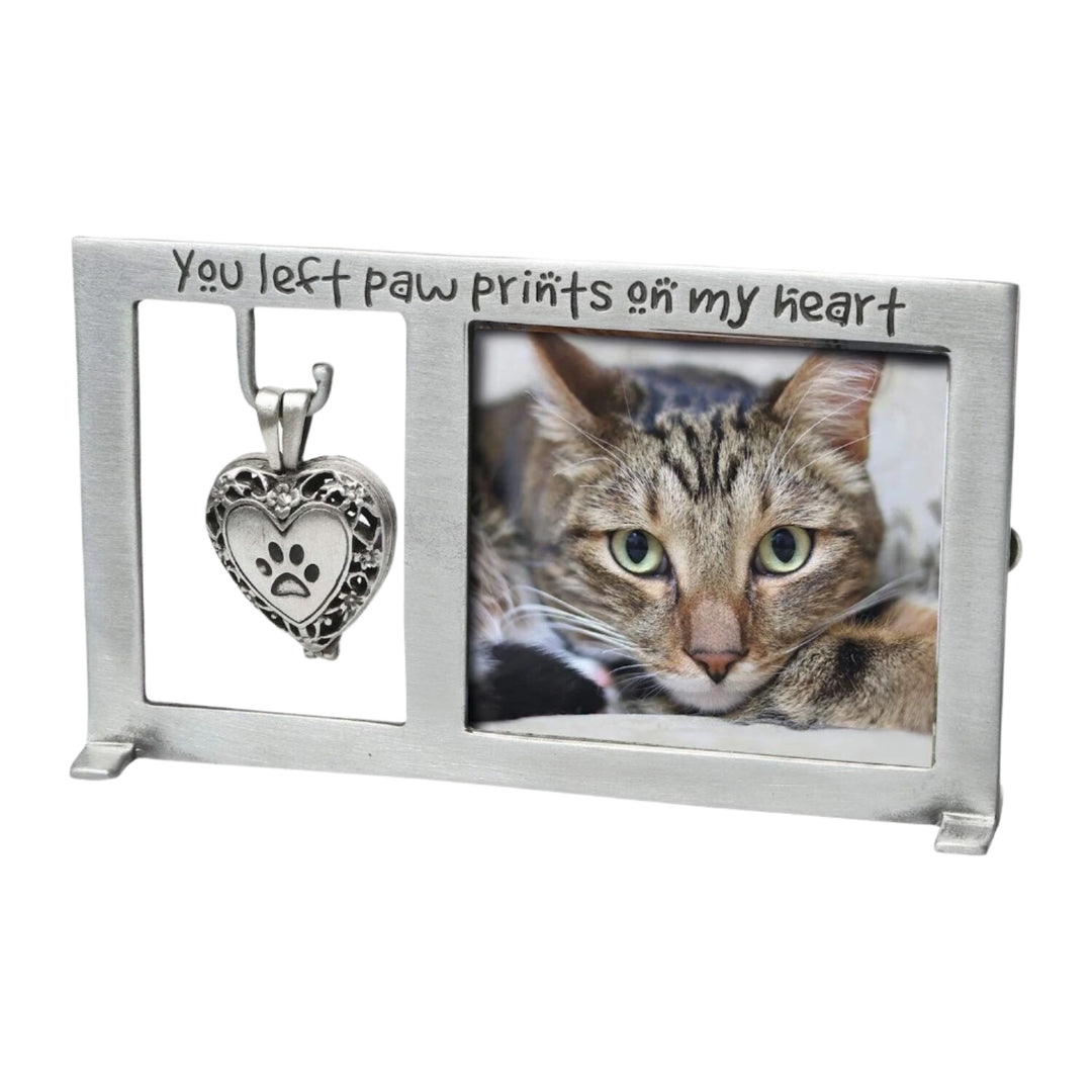 Paw Prints on My Heart Memorial Frame