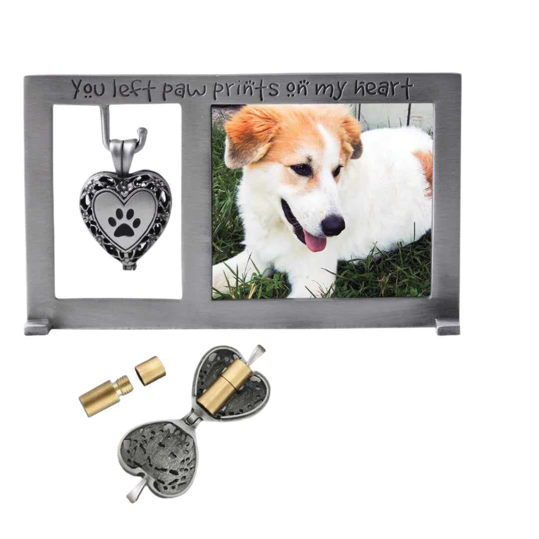 Paw Prints on My Heart Memorial Frame