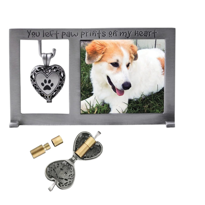 Paw Prints on My Heart Memorial Frame