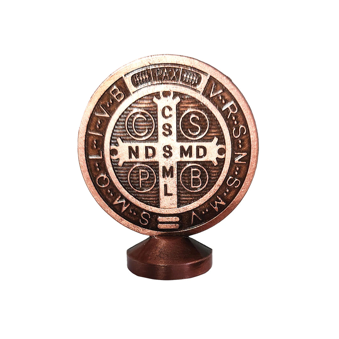 Saint Benedict Desk Medallion - Copper