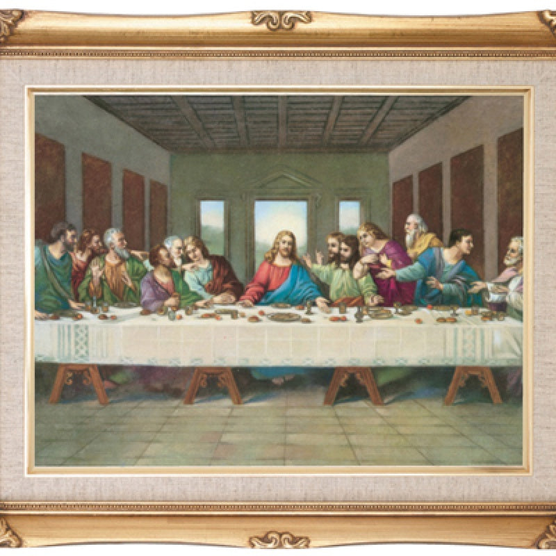 20" Last Supper Gold Framed Art