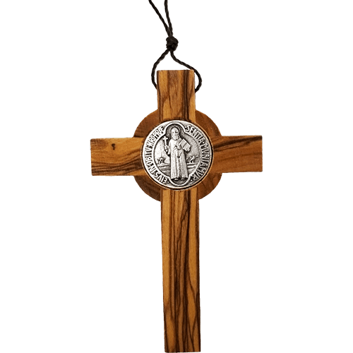 Saint Benedict 3" Cross Necklace